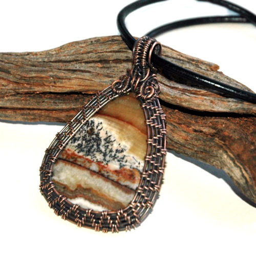 Silver Lace Onyx with WireWeave Frame