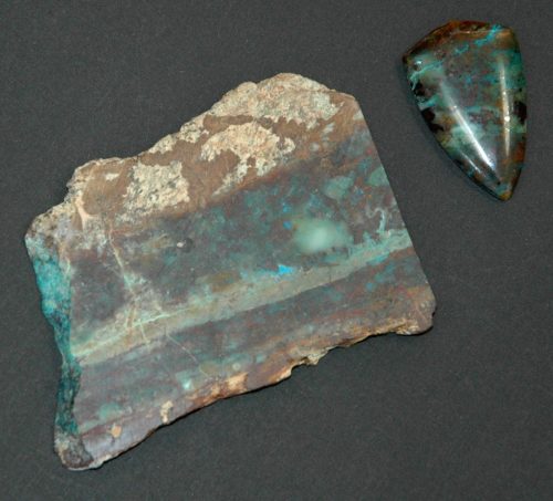 Chrysocolla Cabochon and slab