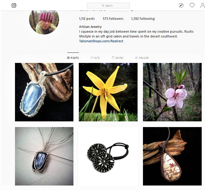 Instagram Feed for Talisman Too Handmade Jewelry, Travel Adventures