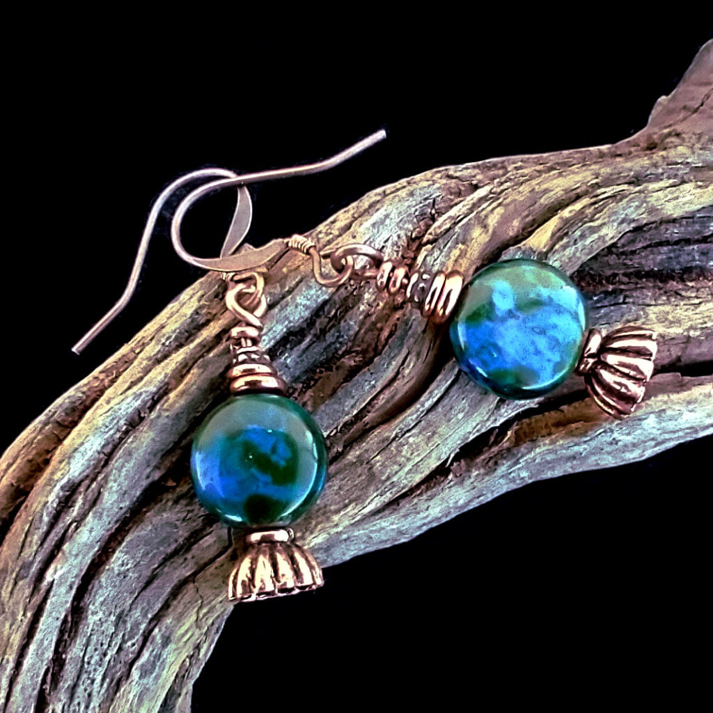 Boho Earrings Czech Glass