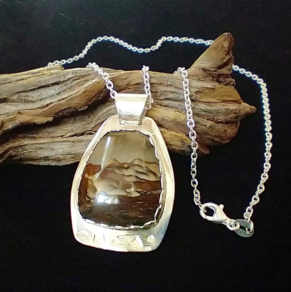 Deschutes Jasper Cabochon in an Artisan Crafted Sterling Silver Setting
